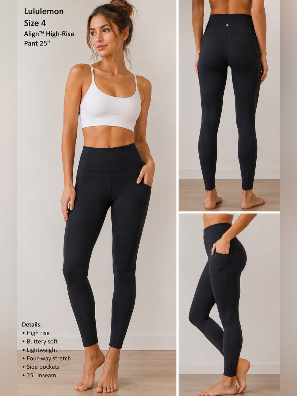 lululemon athletica Black High-Rise Performance Leggings